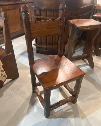 Sedie legno massello + sgabelli