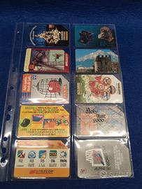 51 fogli trasparenti porta schede telefoniche 