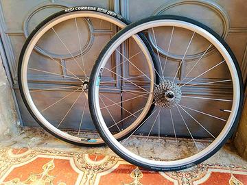 Cerchioni + copertoni bici da corsa