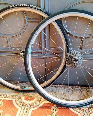Cerchioni + copertoni bici da corsa