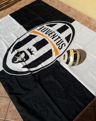 BANDIERA JUVENTUS+MINI PALLONE JUVENTUS