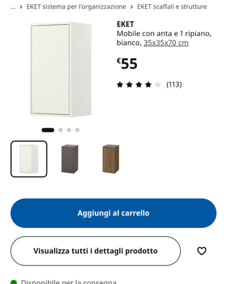 Mobile eket con anta singola