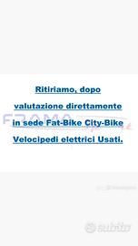 Ritiriamo bici e velocipedi elettrici usati