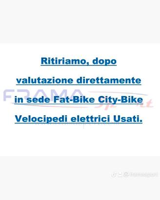 Ritiriamo bici e velocipedi elettrici usati