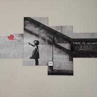 Quadro banksy 4 pz 200x95 cm