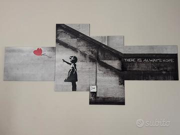 Quadro banksy 4 pz 200x95 cm
