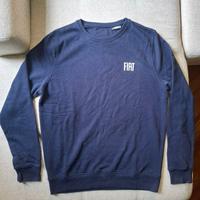 Felpa Girocollo Fiat Cotone Blu Nuova