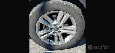 4 cerchi originali Audi + 4 gomme Michelin