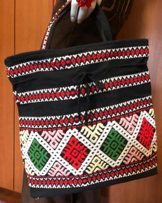 Borsa in tessuto in filato Boho/Hippie style