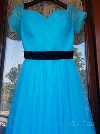Abito lungo Da Ballo Cerimonie Feste  Azzurro