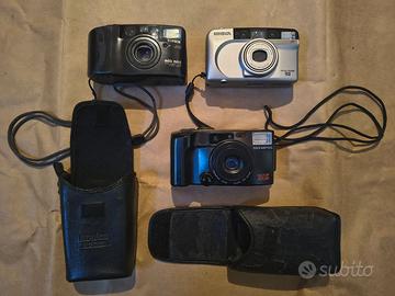 Lotto 3 macchine fotografiche + 2 custodie