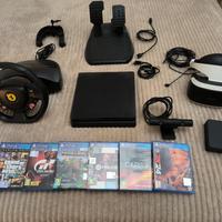 PS4+VR visore+giochi+sterzo 