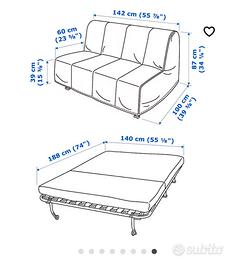 Divano letto Ikea Licksele