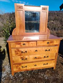 Comò con cassetti e specchiera 