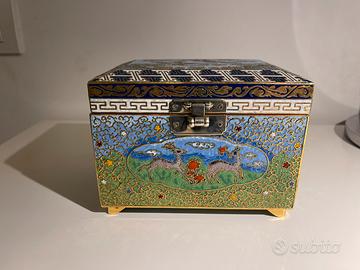 Portagioie in metallo smaltato stile cloisonné