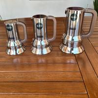 Set 3 Moka Alessi - Compasso d’oro - (1,3,6 tazze)