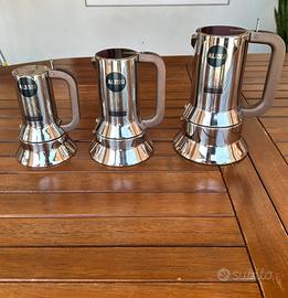 Set 3 Moka Alessi - Compasso d’oro - (1,3,6 tazze)