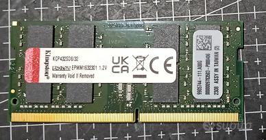 Sodimm Kingston ddr4 32gb 3200mhz