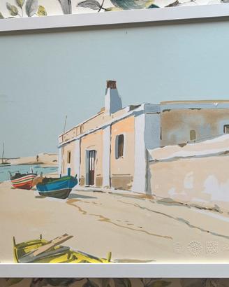 Aldo riso litografia quadro