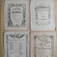 4 VECCHIE COPERTINE ANTICHI SPARTITI