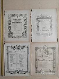 4 VECCHIE COPERTINE ANTICHI SPARTITI