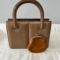 Borsa Vintage in Vera Lucertola – Beige Taupe