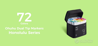 72 Pennarelli OHUHU - Doppia punta (pennello/fine)