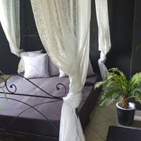 Letto matrimoniale baldacchino in ferro battuto