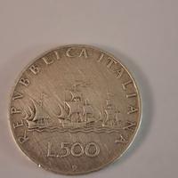 500 Lire Caravelle argento moneta originale