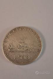500 Lire Caravelle argento moneta originale