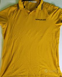 Polo Calvin Klein Jeans gialla taglia M originale