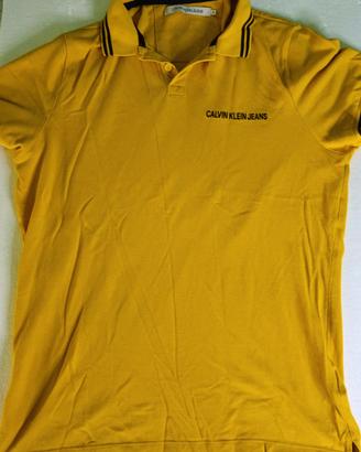 Polo Calvin Klein Jeans gialla taglia M originale