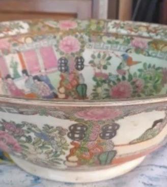 Grande Ciotola "Punch Bowl" in Porcellana Canton 