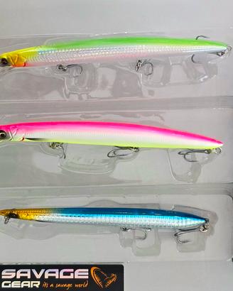 3 Esche Savage Long Jerk + Needle pesca spinning