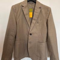 Giacca Blazer Benetton uomo in misto Lino Beige