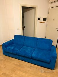 Divano velluto blu