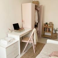 Camera completa / rosa e bianca