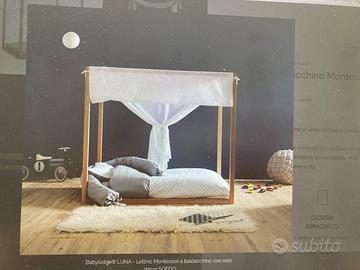 Lettino a baldacchino Montessori LUNA Babylodge