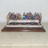 Ultima Cena Vintage - Scultura Arte Sacra Dipinta 