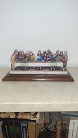 Ultima Cena Vintage - Scultura Arte Sacra Dipinta 
