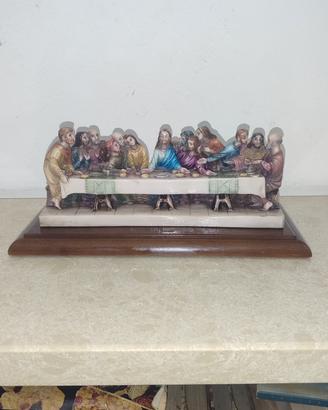 Ultima Cena Vintage - Scultura Arte Sacra Dipinta 