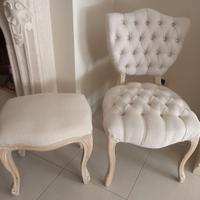 Poltroncina e sgabello shabby vintage arredo