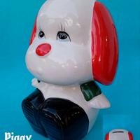 Salvadanaio vintage a forma di cagnolone