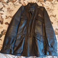 Giacca in pelle nera taglia XL