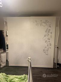 Armadio due ante grandi con disegno e swaroski