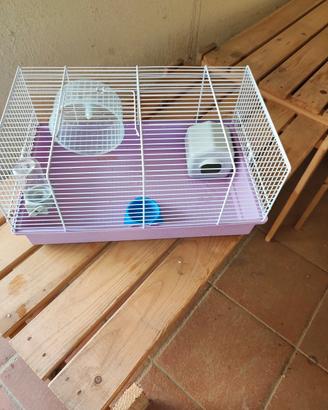 gabbia per criceto con accessori 