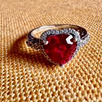 Anello argento cuore