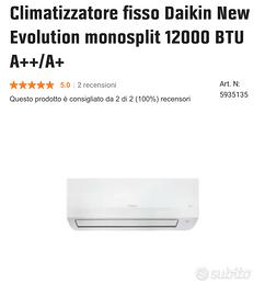 Daikin siesta 12.000 btu pari al nuovo