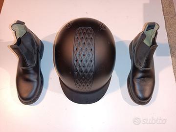 Casco da equitazione Fouganza taglia 54+Stivaletto