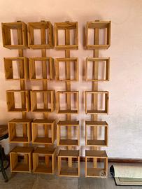 4 scaffali IKEA in legno massello – stile vintage